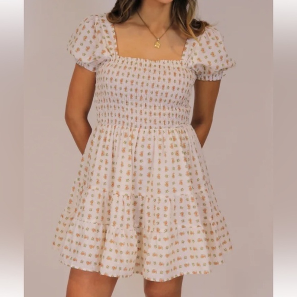 Self Contrast baby doll dress